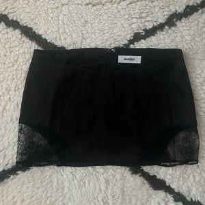 Danielle Guizio lace panel mini skirt